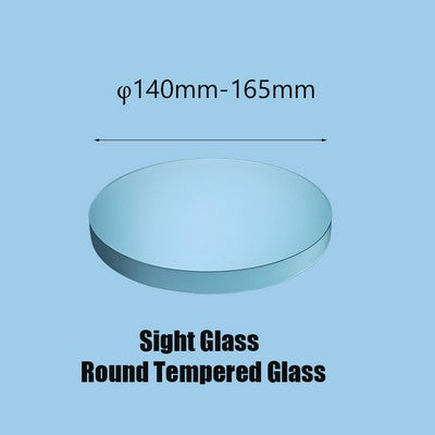 140-165mm sight glass High-Temperature Resistant Tempered Glass Disc, Thickness 5-30mm, Essential for Industrial Inspection Windows