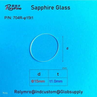 φ10_15mm Sapphire Glass Plates - 2000°C Heat Resistant, Mohs 9 Hardness, Laser/Optical Use