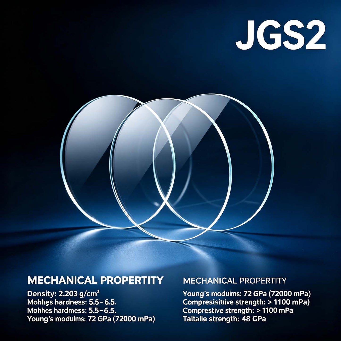 Mechanical features of round JGS2 quartz glass