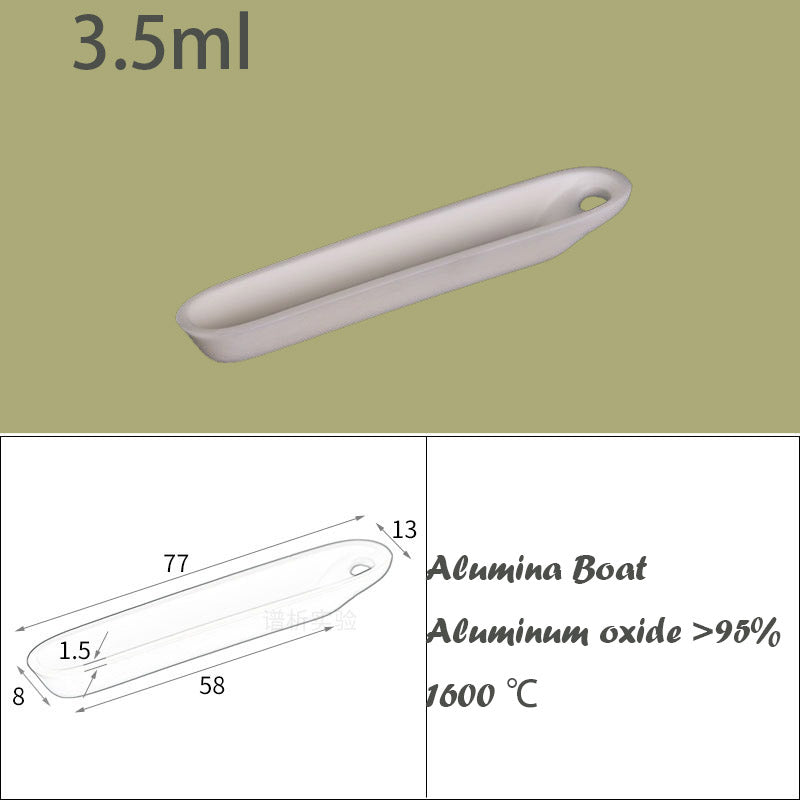 Research-Grade 99% Alumina Mullite Boat, Tube Furnace Refractory Crucible Resistant to 1600°C~1750°C, Ideal Lab Companion