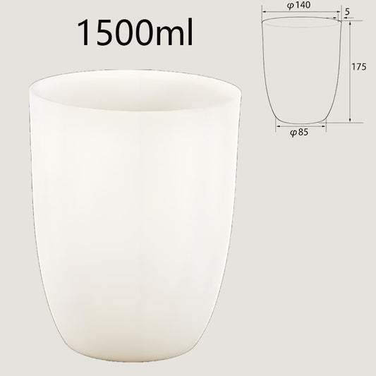 1500ml High-Temperature and Corrosion-Resistant Alumina Crucible, Industrial Grade