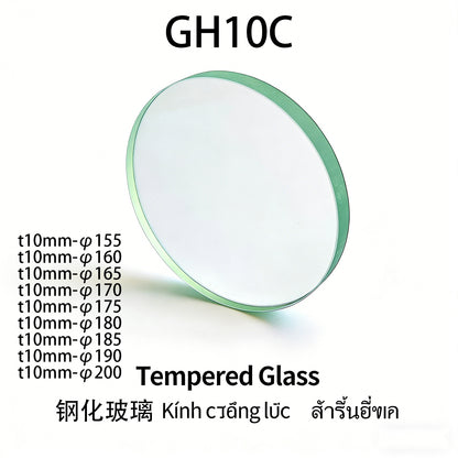 10mm Round Tempered Glass Panel | 300℃ Heat Resistant | Custom Size 20mm-400mm for Stove & Industrial Parts