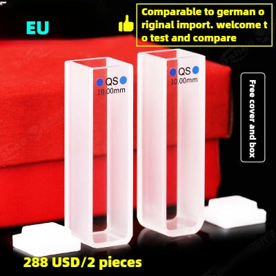 Quartz Cuvette for Spectrophotometer - 10mm Path Length, 20/30/40/50mm Dimensions, 1cm UV/Visible, Heat-Resistant, High Transmittance, Compatible with 751/752 Models