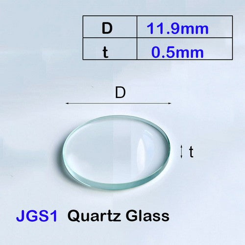 Quartz Glass Sheet-JGS1-φ11.4mm/11.9mm Laser Cutting Protective Sheet, Ultraviolet Transparent, High Temperature Resistant