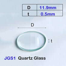 Charger l&#39;image dans la galerie, Quartz Glass Sheet-JGS1-φ11.4mm/11.9mm Laser Cutting Protective Sheet, Ultraviolet Transparent, High Temperature Resistant