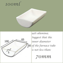 Load image into Gallery viewer, 【Lab Essential】99% Alumina Boat, 1600-1750°C High-Temperature Resistant, Half-Round Mullite Crucible，10~1000ml