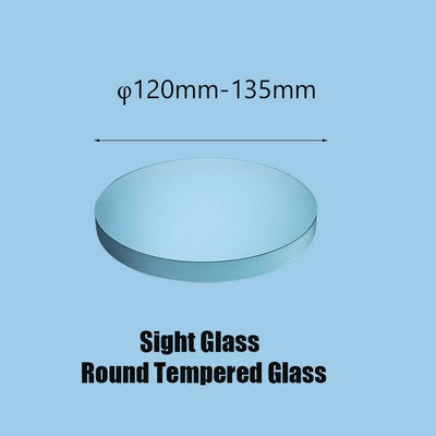 120-135mm sight glass Tempered Heat-Resistant Glass Viewing Plate, Thickness 5-30mm, Preferred for Industrial Equipment Windows