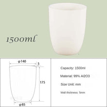 Laden Sie das Bild in den Galerie-Viewer, 500ml-1500ml High capacity Alumina Crucibles High Form，High-Temperature &amp; Corrosion-Resistant 99% Alumina Crucibles - High Form