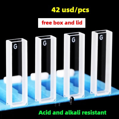 10mm Path Length Glass Cuvette - 20/30/40/50mm Dimensions, High Transmittance, 1cm, Two-Sided Illumination, 3.5ml Capacity for 721/752 Spectrophotometer