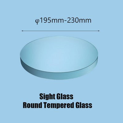 195-230mm sight glass  High-Temperature Tempered Glass Viewing Disc, Thickness 5-30mm, Designed for Industrial Inspection Windows