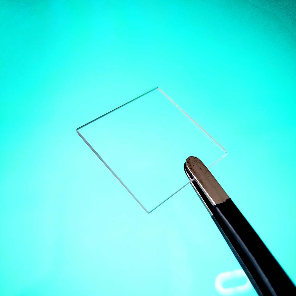 50*10mm/50*15mm/50*50mm| Plaques de lentilles carrées en verre de quartz de haute pureté de taille personnalisée