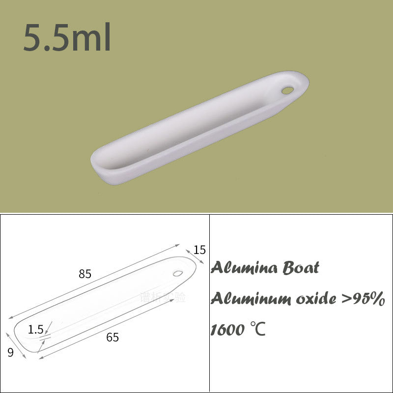 Research-Grade 99% Alumina Mullite Boat, Tube Furnace Refractory Crucible Resistant to 1600°C~1750°C, Ideal Lab Companion