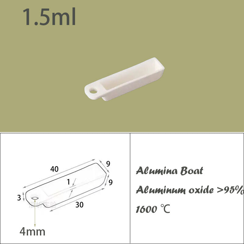 Research-Grade 99% Alumina Mullite Boat, Tube Furnace Refractory Crucible Resistant to 1600°C~1750°C, Ideal Lab Companion