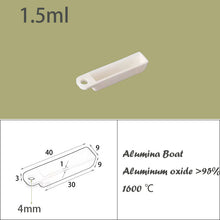 Laden Sie das Bild in den Galerie-Viewer, Research-Grade 99% Alumina Mullite Boat, Tube Furnace Refractory Crucible Resistant to 1600°C~1750°C, Ideal Lab Companion