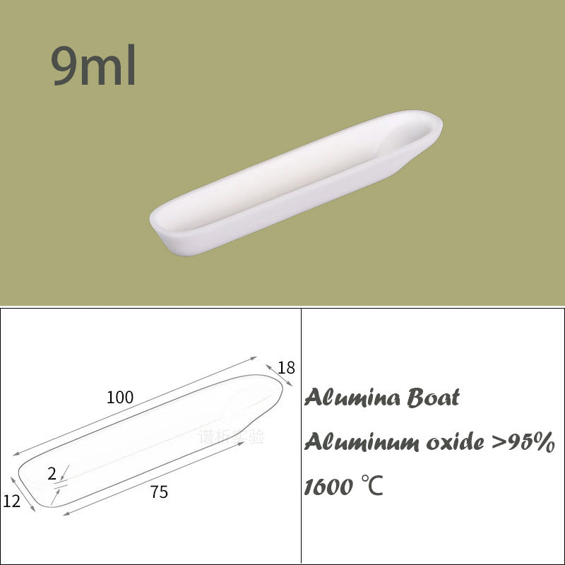 Research-Grade 99% Alumina Mullite Boat, Tube Furnace Refractory Crucible Resistant to 1600°C~1750°C, Ideal Lab Companion