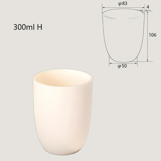 300ml-tall High-Temperature Resistant Alumina Crucible, Tall Industrial Design