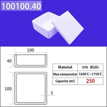 Laden Sie das Bild in den Galerie-Viewer, Alumina square crucible 250ml Alumina crucible| Square alumina crucible|1600°C Standard for Induction Furnaces|Laboratory crucible