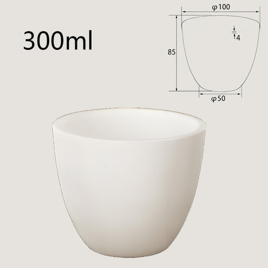 300ml High-Temperature and Corrosion-Resistant Alumina Crucible, Industrial Grade