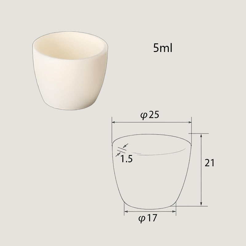 5ml High-Temperature Resistant Alumina Crucible, Suitable for Industrial Melting