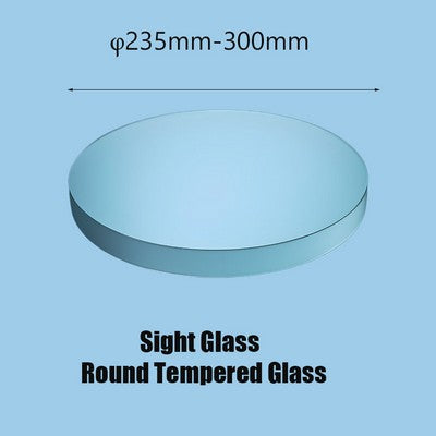 235-300mm sight glass High-Temperature Resistant Tempered Glass Viewing Plate, Thickness 5-30mm, Preferred for Industrial Equipment Windows