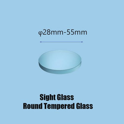 28-55mm sight glass High-Temperature Resistant Tempered Glass Viewing Plate, Thickness 5-30mm, Ideal for Industrial Inspection Windows