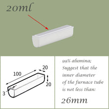 Laden Sie das Bild in den Galerie-Viewer, 【Lab Essential】99% Alumina Boat, 1600-1750°C High-Temperature Resistant, Half-Round Mullite Crucible，10~1000ml