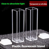 10mm Path Length Plastic Fluorescence Cuvette - 4.5ml Capacity, Four-Sided Illumination