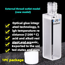 Load image into Gallery viewer, Quartz Cuvette for Spectrophotometer - 10mm Path Length, 20/30/40/50mm Dimensions, 1cm UV/Visible, Heat-Resistant, High Transmittance, Compatible with 751/752 Models