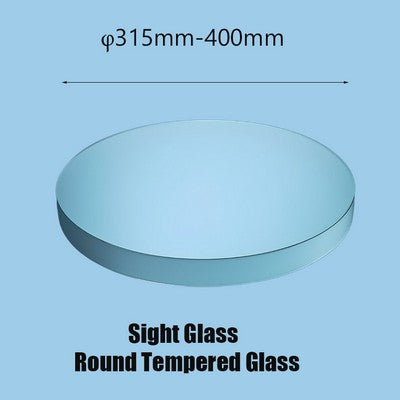 315-400mm sight glass High-Temperature Resistant Tempered Glass Disc, Thickness 5-30mm, Essential for Industrial Inspection Windows