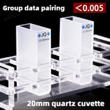 20mm Path Length Quartz Cuvette - JGS1 Imported Material, Data-Matched, UV Transparent, 2cm Light Path, Reaction Cell