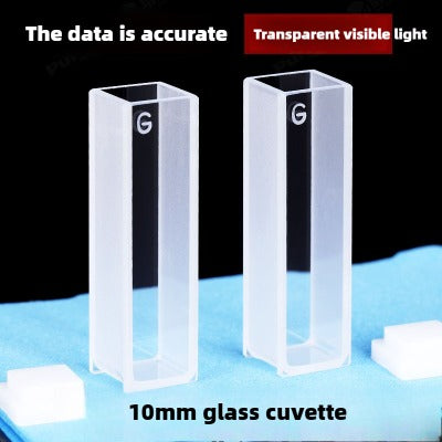 Glass Cuvettes for 20mm, 30mm, 40mm, 50mm Path Length - High Transmittance, 1cm Light Path, 3.5ml Capacity, Two-Sided Illumination, Suitable for 721/752 Spectrophotometers, Pesticide Residue Detection