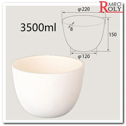 High-Purity Alumina Ceramic Crucibles for Lab & Industrial Use - 3ml to 3500ml, Multiple Sizes (P10003-P13500)