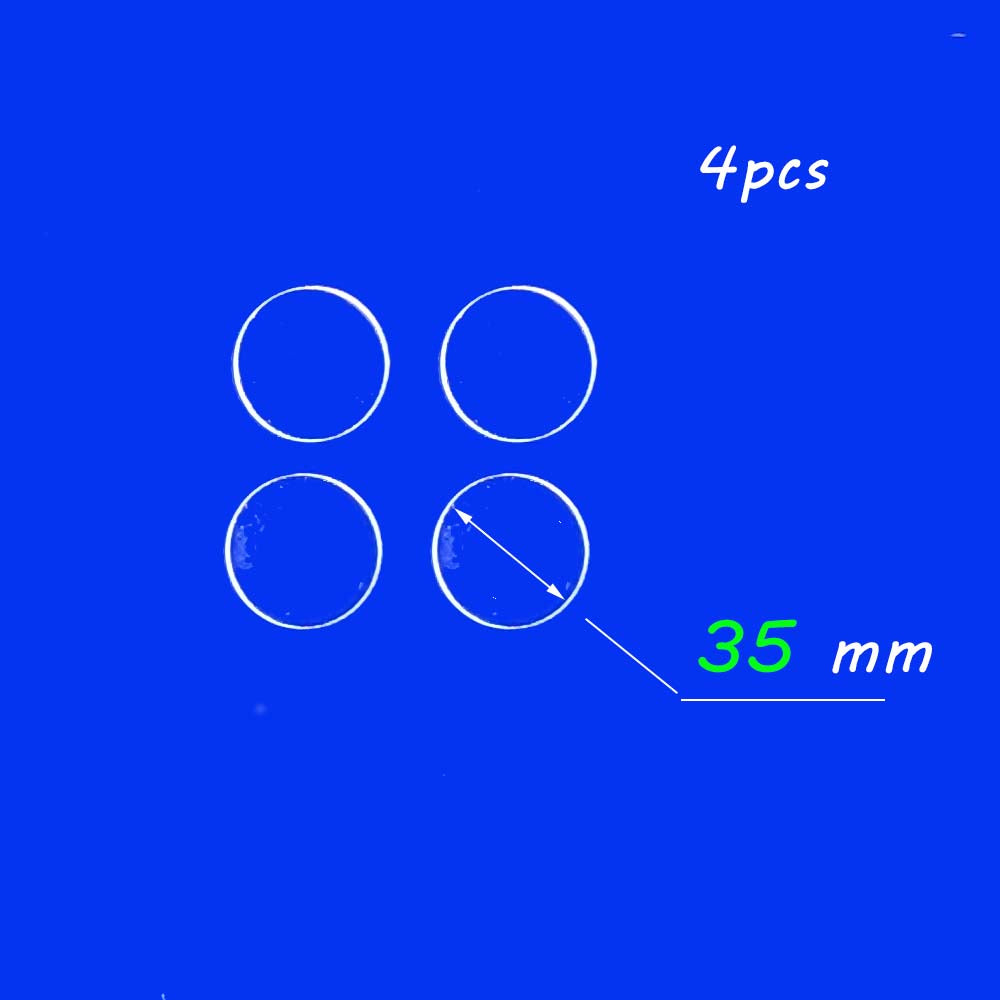 4pcs -φ35.0mm Quartz Glass Experts RolyIndCustom - Custom Sizes, High Transparency, Heat-resistant, Acid & Alkali-proof