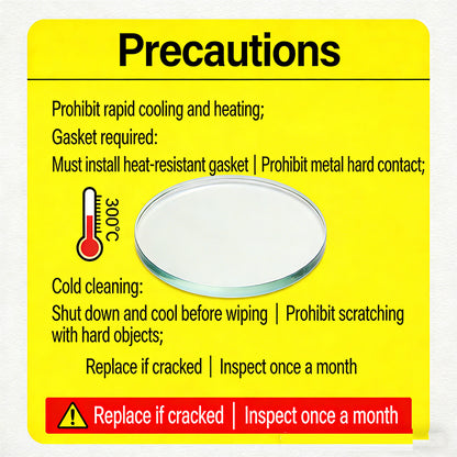 5mm Thick Round Tempered Glass 300℃ Heat Resistant, Custom Size 20mm-100mm