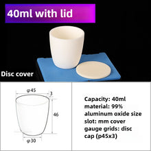 Load image into Gallery viewer, Alumina Crucibles High Form 40ml - Flat Lid for High-Temperature Laboratory Use