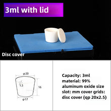 Laden Sie das Bild in den Galerie-Viewer, Alumina Crucibles High Form-3ml 10pcs - Flat Lid Alumina Crucible Cup