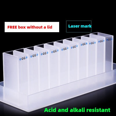 20mm Path Length Glass Cuvette - High Transmittance, 7ml Capacity, Two-Sided Illumination, Spectrophotometer Cuvette