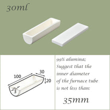 Charger l&#39;image dans la galerie, 【Lab Essential】99% Alumina Boat, 1600-1750°C High-Temperature Resistant, Half-Round Mullite Crucible，10~1000ml