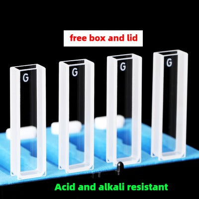 10mm Path Length Glass Cuvettes - 20mm, 30mm, 40mm, 50mm Options, High Transmittance, 1cm Light Path, 3.5ml Capacity, Two-Sided Illumination, Suitable for 721/752 Spectrophotometers, Pesticide Residue Detection