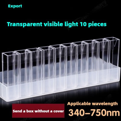 4.5ml Plastic Cuvette - High-Quality Plastic, 10mm Path Length, Two-Sided Illumination