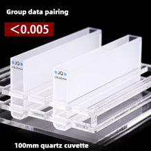 Laden Sie das Bild in den Galerie-Viewer, 100mm Path Length Quartz Cuvette - High-Quality UV Transparent, Acid &amp; Alkali Resistant, Includes Lid and Case, Data-Matched, 35ml Capacity, Two-Sided Illumination, Sample Cell