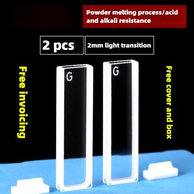 Glass Cuvette for Spectrophotometer - 10/20/30/40/50mm Path Length, High Transmittance, 1cm, Two-Sided Illumination, 3.5ml Capacity, Compatible with 721/752 Models