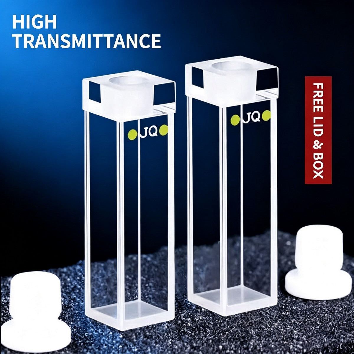 10mm 4-Window Quartz Cuvette Full Series, 2 Pcs Pack, Adhesive / Fusion / Optical Glue Bonding Sealed Export Grade Fluorescence Lab Cells