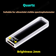 Laden Sie das Bild in den Galerie-Viewer, 2mm Path Length Quartz Cuvette - High Transmittance, 700μL Capacity, Two-Sided Illumination, UV Transparent