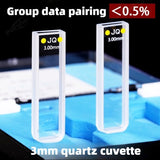 3mm Path Length Quartz Cuvette - Data-Matched, Various Processing Techniques, Two-Sided Illumination, High Transmittance, 1.05ml Capacity, UV Transparent