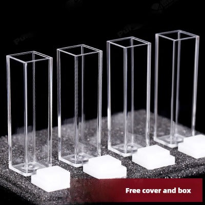 10mm Path Length Plastic Fluorescence Cuvette - 4.5ml Capacity, Four-Sided Illumination