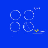 4pcs-φ47mm  RolyIndCustom Custom Transparent Quartz Glass - UV Transmitting, High-Temperature Stable, Acid and Alkali Resistant
