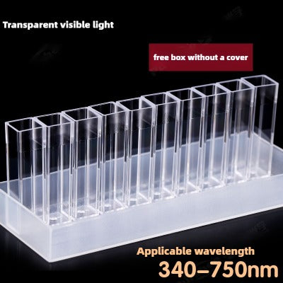 10mm Path Length Plastic Fluorescence Cuvette - 4.5ml Capacity, Four-Sided Illumination