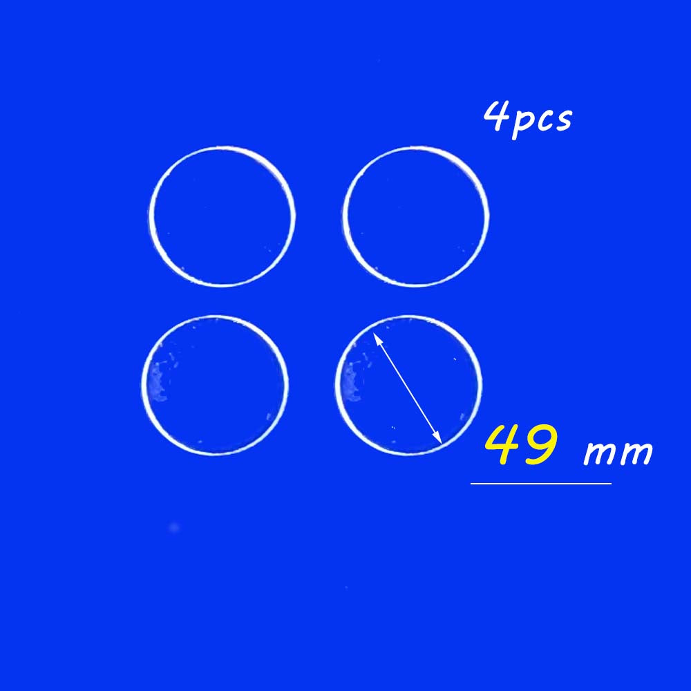 4pcs-φ50mm  RolyIndCustom Custom Transparent Quartz Glass - UV Transmitting, High-Temperature Stable, Acid and Alkali Resistant