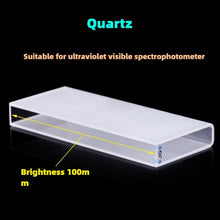 Load image into Gallery viewer, 100mm Path Length Quartz Cuvette - High-Quality UV Transparent, Acid &amp; Alkali Resistant, Includes Lid and Case, Data-Matched, 35ml Capacity, Two-Sided Illumination, Sample Cell